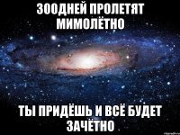 300дней пролетят мимолётно ты придёшь и всё будет зачётно