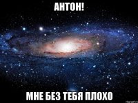 Антон! Мне без тебя плохо