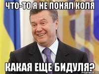 Что-то я не понял Коля Какая еще бидуля?