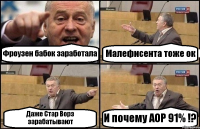 Фроузен бабок заработала Малефисента тоже ок Даже Стар Ворз зарабатывают И почему AOP 91% !?