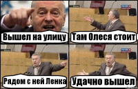 Вышел на улицу Там Олеся стоит Рядом с ней Ленка Удачно вышел