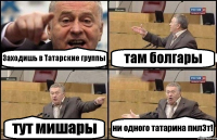 Заходишь в Татарские группы там болгары тут мишары ни одного татарина пилЭт!