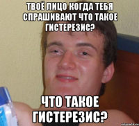 твоё лицо когда тебя спрашивают что такое гистерезис? что такое гистерезис?