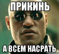 Прикинь А всем насрать