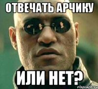 отвечать Арчику или нет?