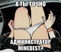 А ты точно Администратор MineDest?