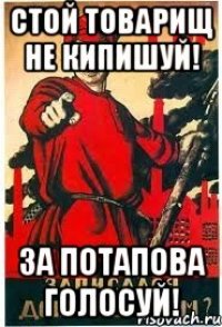 Стой товарищ Не кипишуй! за Потапова голосуй!