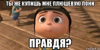 Ты же купишь мне плюшевую пони Правдя?