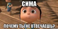 Сима Почему ты не отвечаешь?