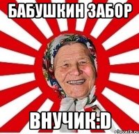 Бабушкин забор внучик:D