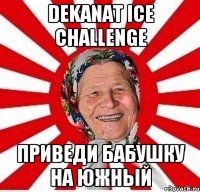 Dekanat Ice Challenge Приведи бабушку на Южный