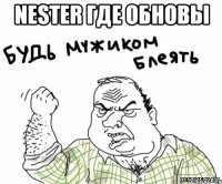 Nester где обновы 