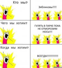 Зябликовы!!!! Гулять в парке пока не отморозим носы!!! ВСЕГДА!!!!!!!!!!!!