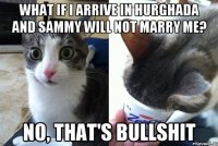 What if I arrive in Hurghada and Sammy will not marry me? No, that's bullshit