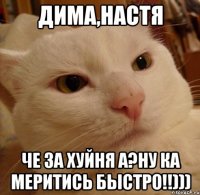 ДИМА,НАСТЯ Че за хуйня а?ну ка меритись быстро!!)))