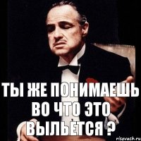 Ты же понимаешь во что это выльется ?