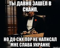 Ты давно зашёл в скайп, Но до сих пор не написал мне Слава Украине