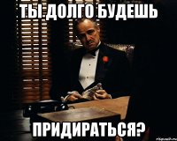 ты долго будешь придираться?