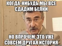 Когда-нибудь мы все сдадим белки но впрочем, это уже совсем другая история