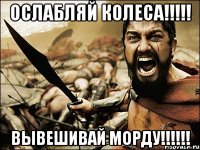 Ослабляй колеса!!!!! вывешивай морду!!!!!!