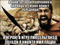 Я никита товой поклонник и парнише и снейку привет передовай я играю в игру пиксельган3д заходи я никита имя пацан