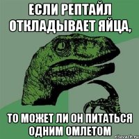 Если Рептайл откладывает яйца, то может ли он питаться одним омлетом