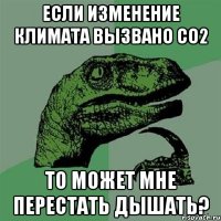 Если изменение климата вызвано СО2 то может мне перестать дышать?