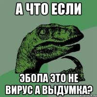 а что если эбола это не вирус а выдумка?