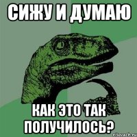 Сижу и думаю Как это так получилось?