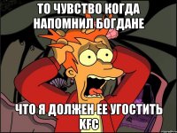 То чувство когда напомнил Богдане Что я должен ее угостить KFC