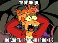 Твоё лицо, Когда ты разбил IPhone 6