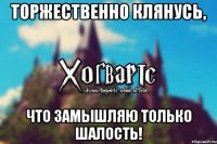 Торжественно клянусь, Что замышляю только шалость!