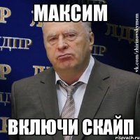 максим включи скайп