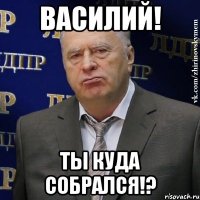 ВАСИЛИЙ! ТЫ КУДА СОБРАЛСЯ!?