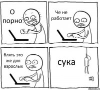 О порно Че не работает блять это же для взрослых сука