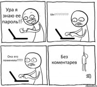 Ура я знаю ее пароль!! Шо??????????? Она его поменяла???? Без коментарев