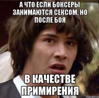 А что если боксеры занимаются сексом, но после боя в качестве примирения