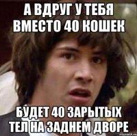 А вдруг у тебя вместо 40 кошек будет 40 зарытых тел на заднем дворе