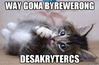 way gona byrewerong DesakryterCs