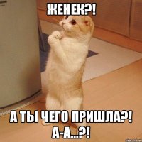 Женек?! А ты чего пришла?! А-а...?!