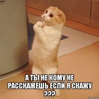  а ты не кому не расскажешь если я скажу ???