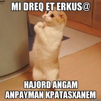 MI DREQ ET ERKUS@ HAJORD ANGAM ANPAYMAN KPATASXANEM