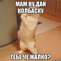 мам ну дай колбаску тебе че жалко?