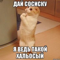 дай сосиску я ведь такой хальосый