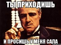 ты приходишь и просишь у меня сала