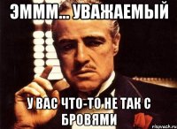 Эммм... Уважаемый У вас что-то не так с бровями