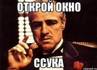 Открой окно ссука