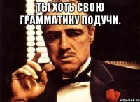 Ты хоть свою грамматику подучи. 