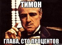 тимон глава, сто процентов