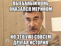 Выебаный конь оказался мерином Но это уже совсем другая история